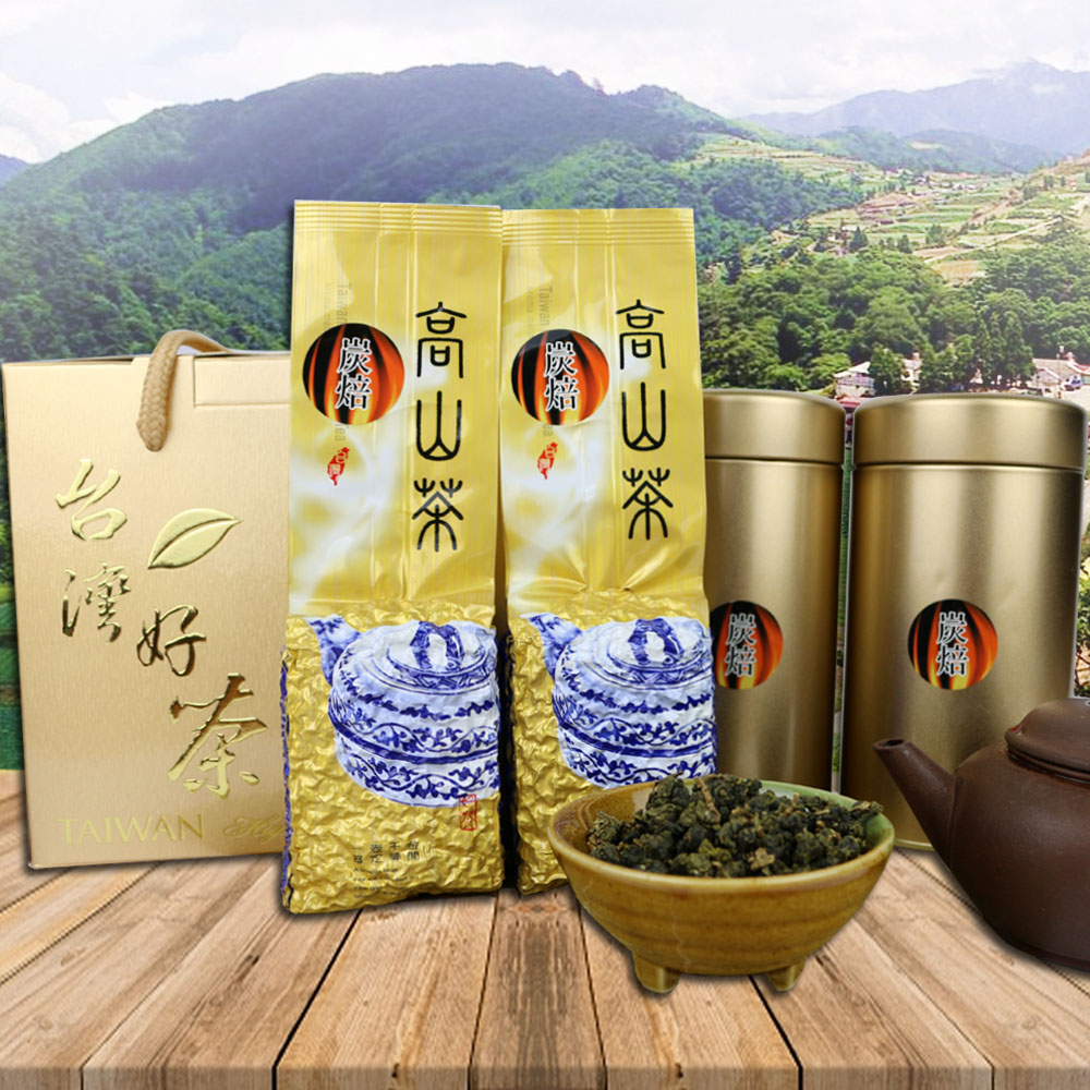 【醒茶莊】台灣上選-炭焙烏龍高山茶禮盒300g(2組)♒90B016